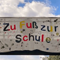 Zu Fuss zur Schule Plakat